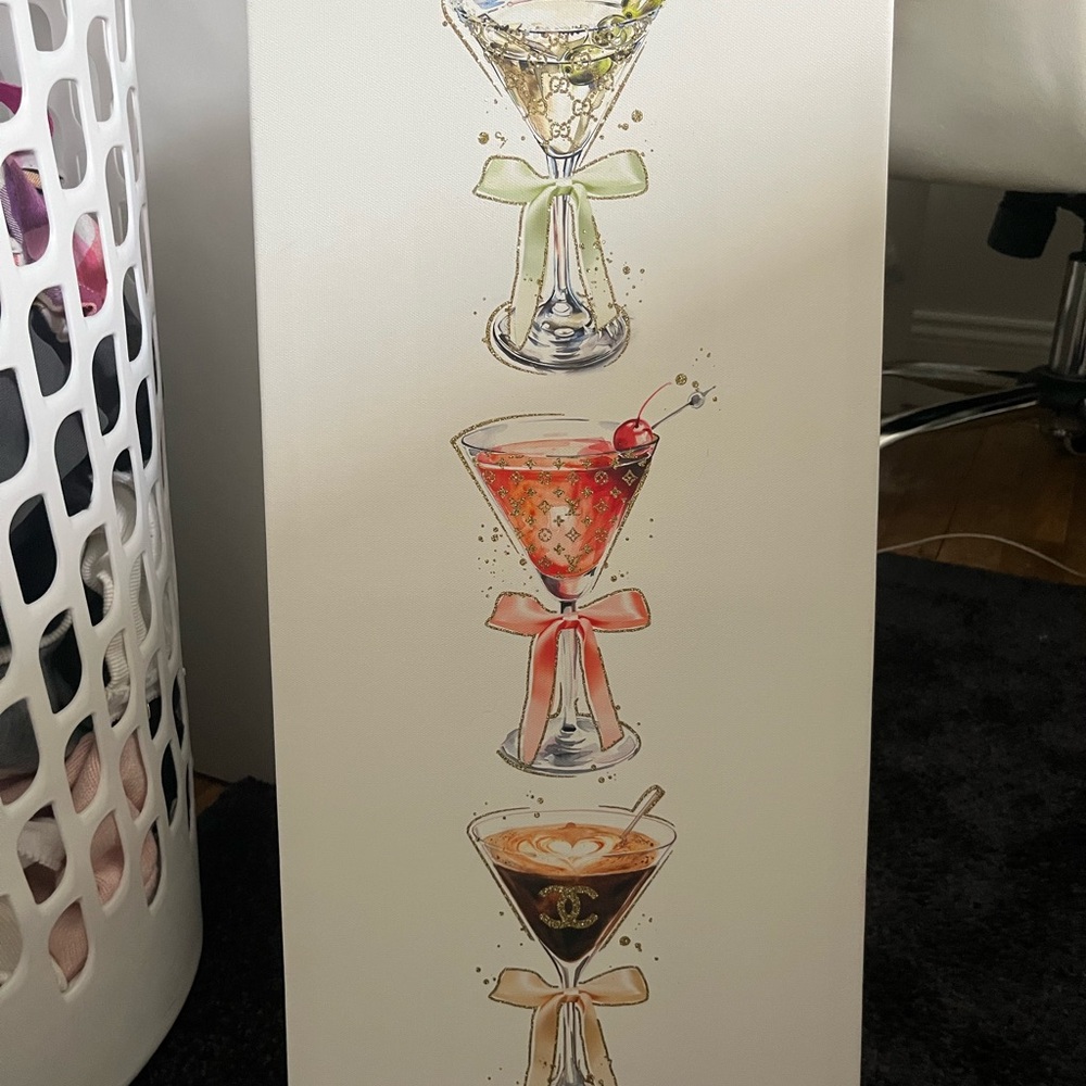 Cocktail Glasses Canvas Art